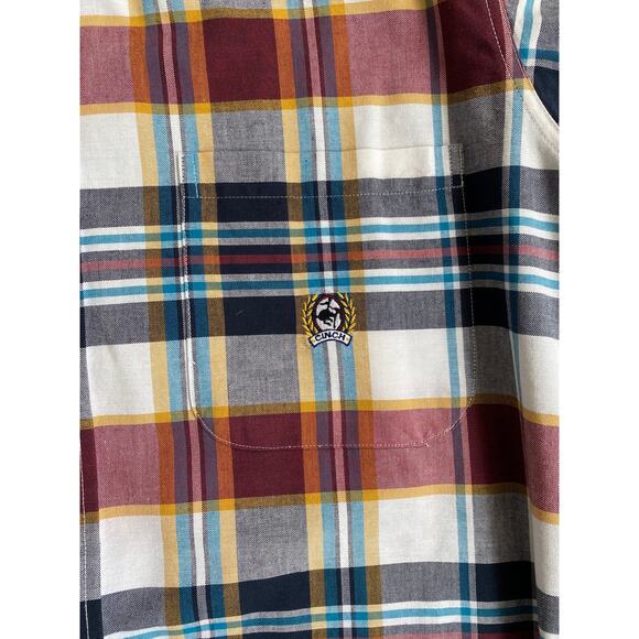 Vnt Cinch Miller Style Western Button Down Shirt Sz S Multi Plaid Long Sleeve - Picture 8 of 8